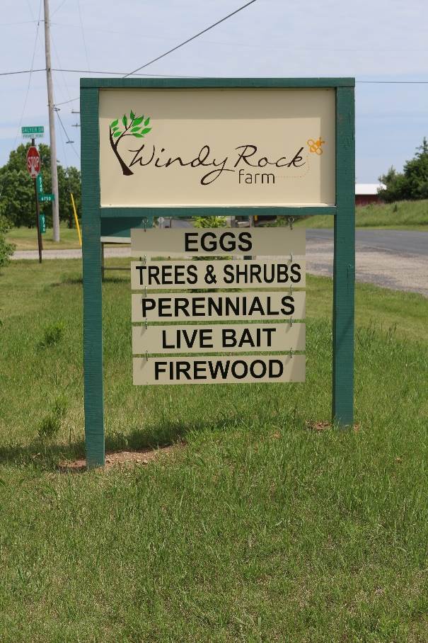 Windy Rock Farm sign